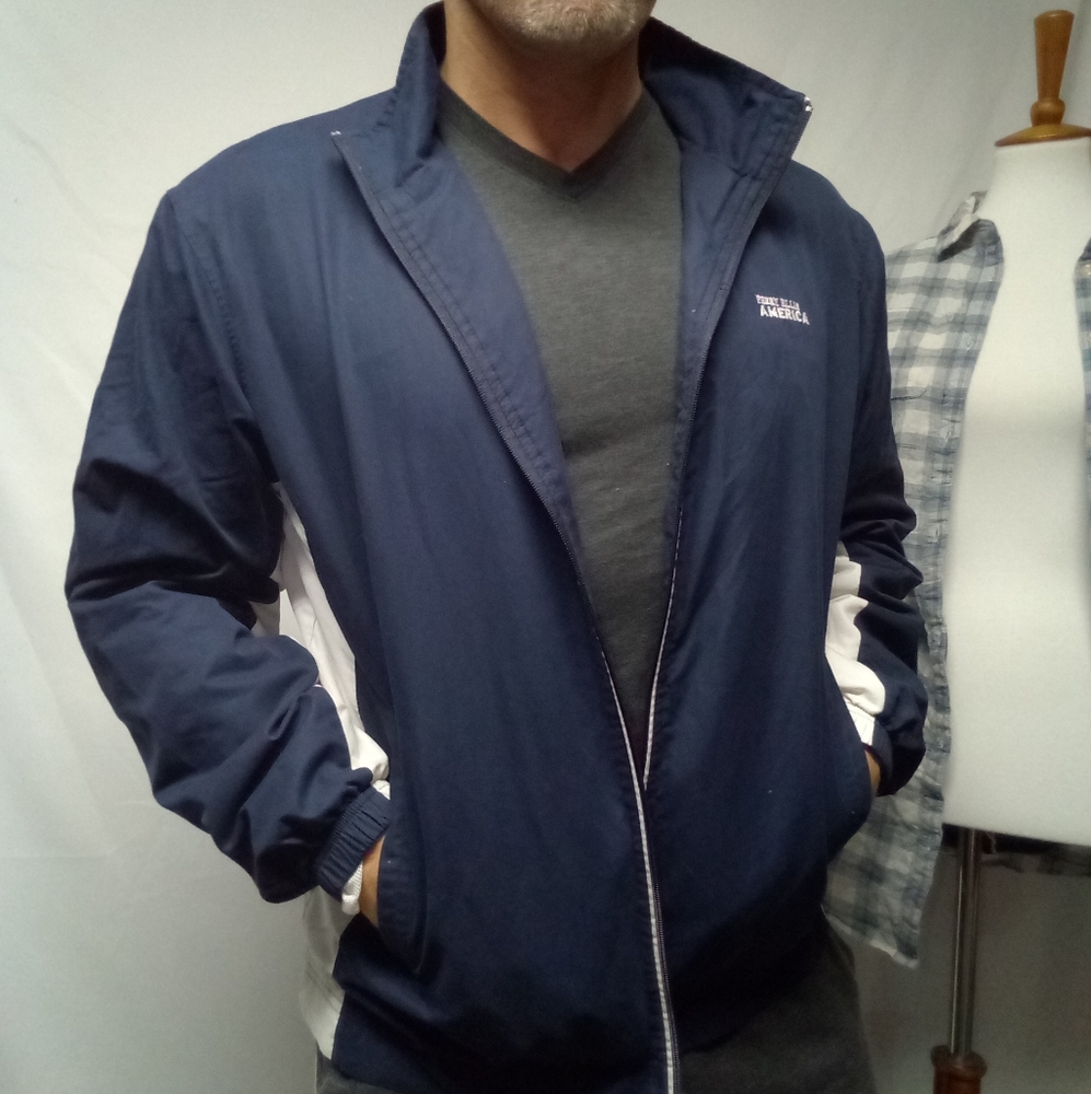 Perry Ellis lightweight windbreaker navy blue